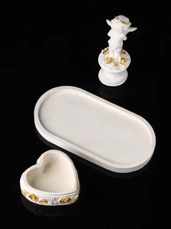 Набор фигура и подставка "Ангел и сердце" 12х20х10 см