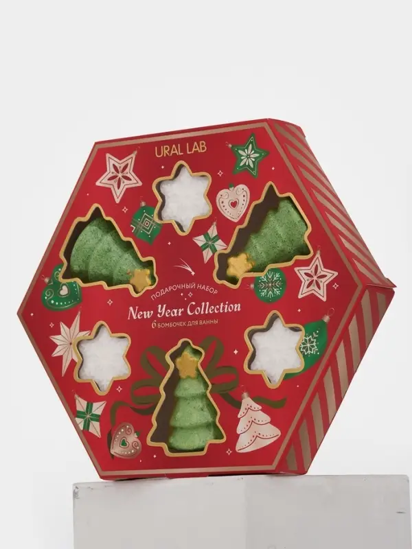 Бомбочки для ванны New Year Collection, набор 6 шт, URAL LAB