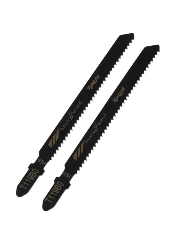 Пилки для лобзиков ТУНДРА, по дереву, фигурный рез, HCS, 75/100&times;2.5 мм, 2 шт.