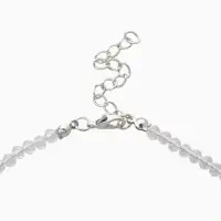 Чокер &laquo;Бабочка&raquo; хрусталь, белый в серебре, 36 см + 5 см доп, цепочка