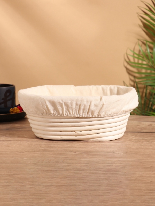 Корзинка с тканевым подкладом, 24х18х9 см, ротанг