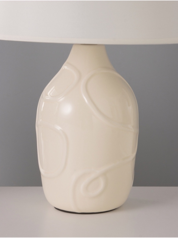 Настольная лампа "Линии" 1х15Вт Е14 молочный 25х25х36см