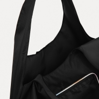 Сумка хозяйственная на кнопке, складная, цвет чёрный