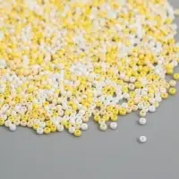 Бисер стекло 11/0 "Меланж жёлтый.  Глянец" 10 гр