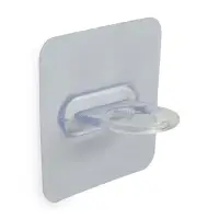 Держатель с клейкой поверхностью ТУНДРА, d=25 мм, 68&times;68 мм, прозрачный