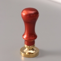 Печать для сургуча с пластиковой ручкой "Венок с буквой F" 2,5х2,5х6,3 см