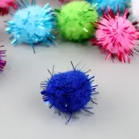 Текстильные детали для декора &laquo;Бомбошки&raquo;, набор 20 шт., размер 1 шт. &mdash; 1,8 см, цвет МИКС