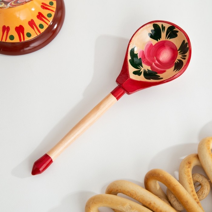 Ложка полубаская  &laquo;Матрёшка&raquo;, 19&times;6 см, микс