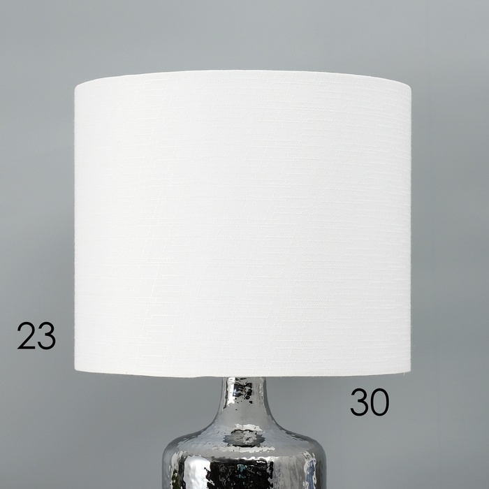 Настольная лампа с абажуром RISALUX &laquo;Слинг&raquo;, Е27, 40 Вт, хром, 30&times;30&times;58 см