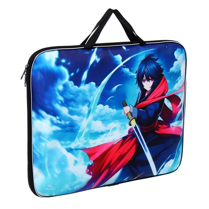 Папка для чертежей и рисунков А3, 470 х 350 х 20 мм, с ручками, текстильная, Calligrata "Воин"