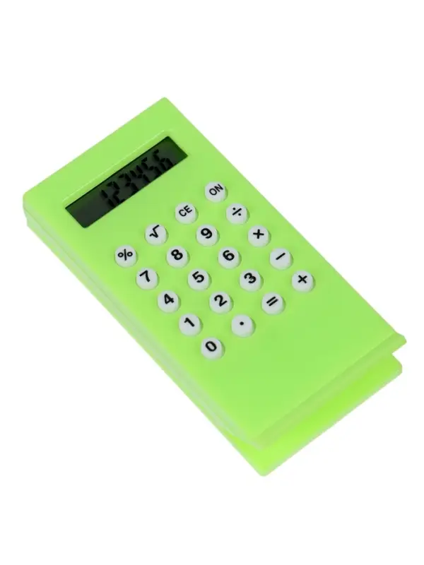 Калькулятор-зажим 8-разрядный корпус зеленый