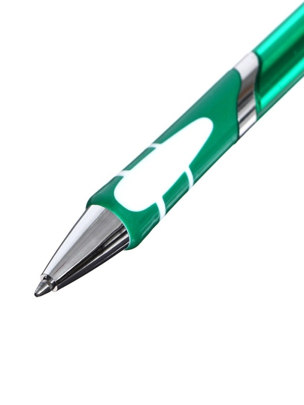 Ручка шариковая со стираемыми чернилами, линия 0,8 мм, автоматическая, стержень синий, корпус тонированный с резиновым держателем