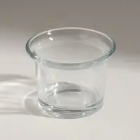 Подсвечник стекло на 1 свечу "Стаканчик" прозрачный 6.2х4,6х6,2 см