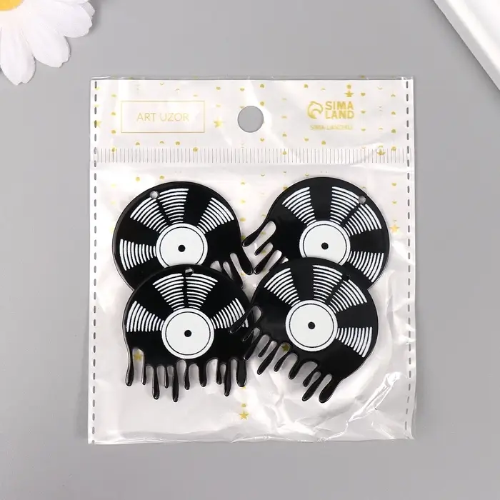 Декор для творчества акрил "Расплавившаяся пластинка" 4,5х4х0,2 см