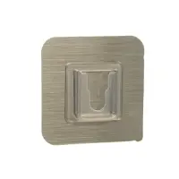 Комплект настенных держателей ТУНДРА с клейкой поверхностью, 60&times;60&times;10 мм, цвет никель