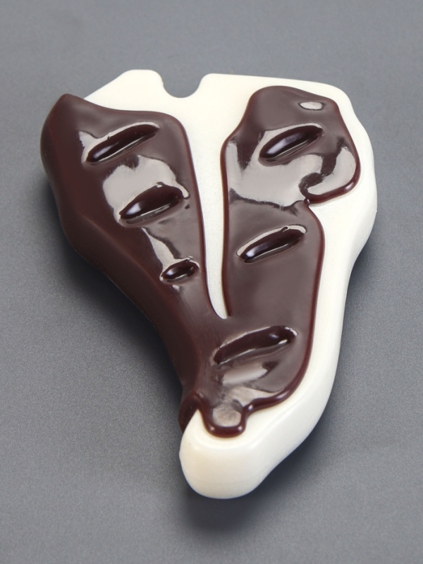 Игрушка для собак "Стейк" Пижон Premium, 10,5 см, TPR+нейлон, микс цветов