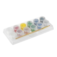 Краска для лица и тела &laquo;Аква-Колор&raquo;, 3 мл, блёстки, кисть, набор 6 цветов