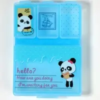 Таблетница, 9.2&times;6.5&times;1.6 см, 4 секции, МИКС