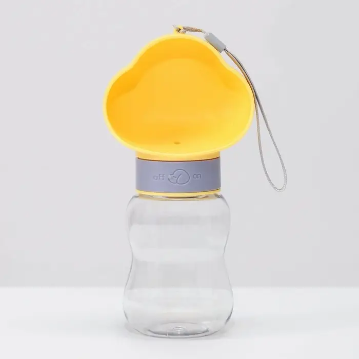 Поилка прогулочная 345 мл, жёлтая