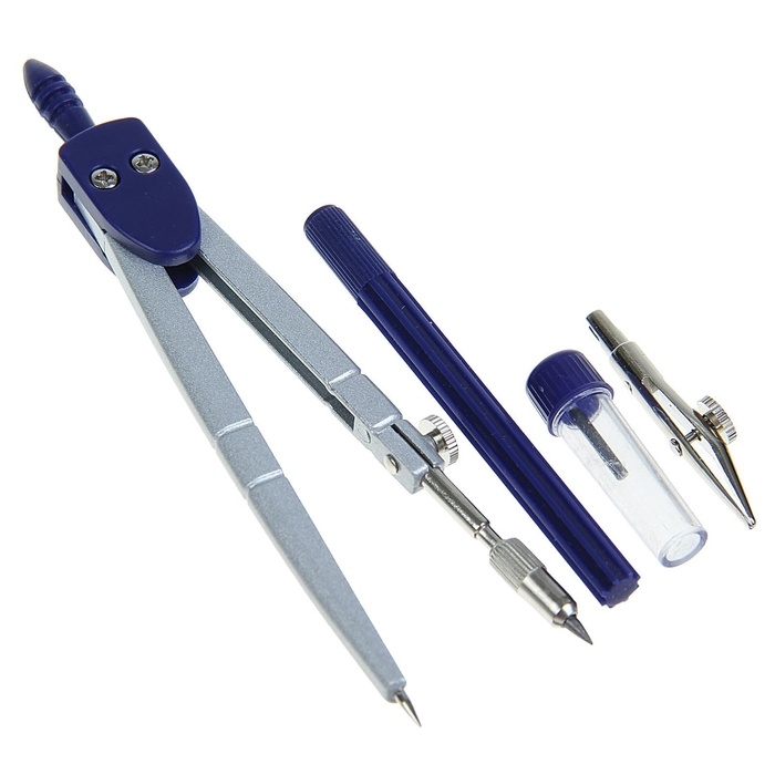 Готовальня 4 предмета (циркуль, грифель, удлинитель, рейсфедер), в пластиковом пенале Готовальня 4 предмета (циркуль, грифель, удлинитель, рейсфедер), в пластиковом пенале