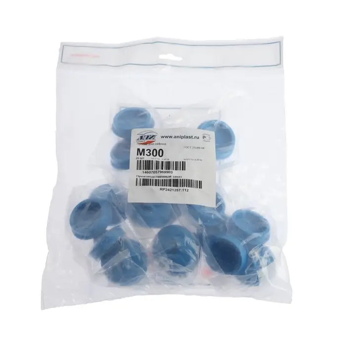 Пробка для ванны &laquo;АНИ Пласт&raquo; M300, 1 1/2", d=45 мм, голубая