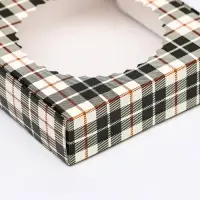 Коробка сборная с окном, &laquo;Мужской&raquo;, 11.5&times;11.5&times;3 см