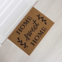 Коврик придверный влаговпитывающий Доляна Sweet Home, без окантовки, 40&times;60 см,цвет коричневый