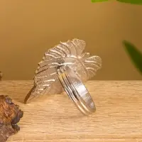 Кольцо для салфеток "Кленовый лист" алюминий 6х7х5 см