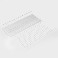 Сушилка для посуды с поддоном для шкафа 60 см, 56.5&times;25.6 см, белая