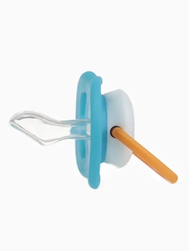 Соска - пустышка ортодонтическая &laquo;Пингвин&raquo;, +6 мес., цвет голубой