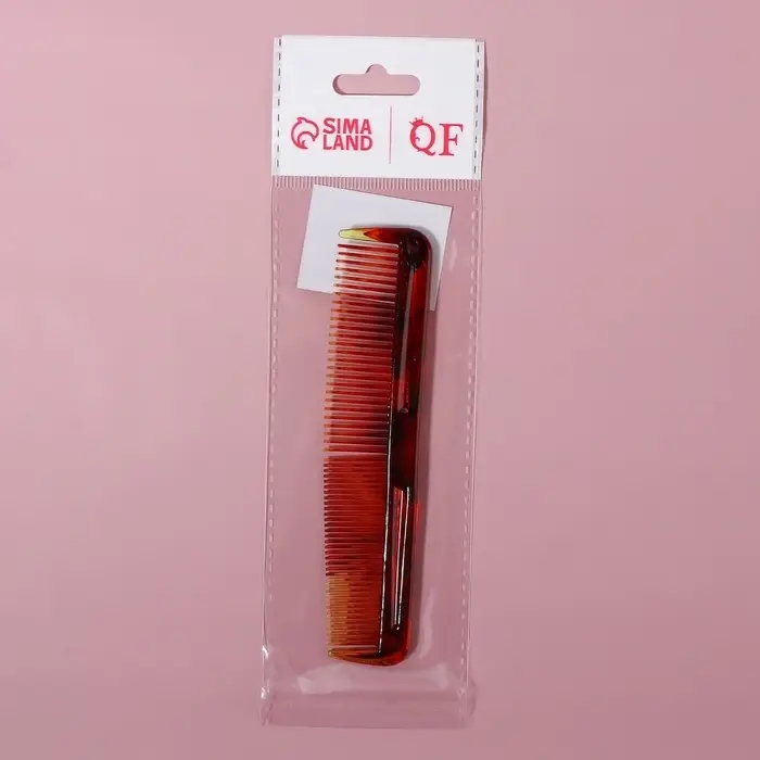 Расчёска комбинированная, 12.5&times;3 (&plusmn;1) см, цвет &laquo;янтарный&raquo;