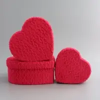 Набор коробок 3 в 1 сердца L：30x27,5x12 см M：25,5x23,5x10 см S:20,7x19,5x8 см