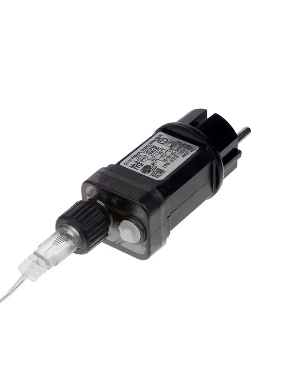 Гирлянда &laquo;Нить&raquo; 100 м роса, IP44, серебристая нить, 1000 LED, пульт, 36 В, свечение тёплое белое