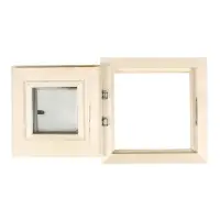 Окно, 30&times;30см, однокамерный стеклопакет, осина