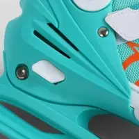 Коньки раздвижные BlackAqua, р. 35-38, для фитнеса, мятные, оранжевые