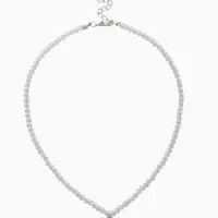 Чокер &laquo;Бабочка&raquo; хрусталь, белый в серебре, 36 см + 5 см доп, цепочка