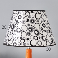 Настольная лампа с абажуром RISALUX &laquo;Аджена&raquo;, Е27, 40 Вт, круги, 30&times;30&times;32.5 см