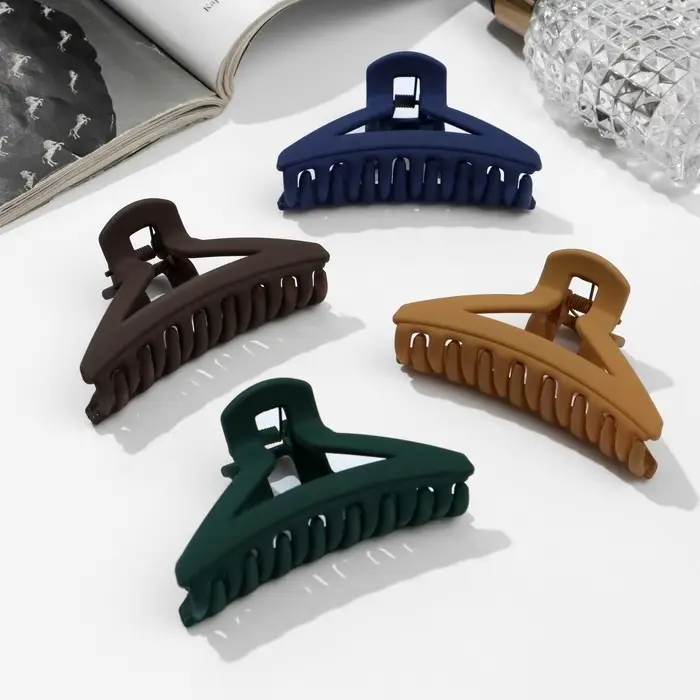 Краб для волос "Матовый" углы, 7,5 см, микс