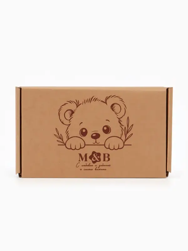 Набор деревянных расчесок детских с натуральной щетиной, 2 шт в коробке, M&B