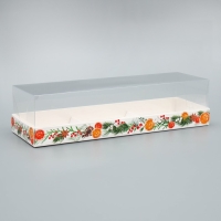 Коробка для для муссовых пирожных &laquo;С Новым годом, тепла и уюта&raquo;, 27 х 8.6 х 6.5 см, Новый год