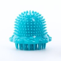 Игрушка массажная для собак "Осьминог" 10 см, ТПР, синяя