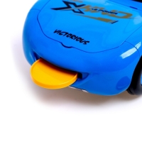 Машина &laquo;Тачка&raquo;, работает от батареек, стреляет дисками, свет и звук, цвет синий