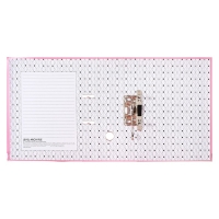 Папка-регистратор А4, 75 мм, Calligrata, ПВХ, тиснение "лен", металлическая окантовка, карман на корешок, собранная, собранная, микс