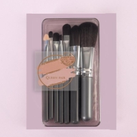 Набор кистей для макияжа, 7 предметов, в пластиковом футляре, цвет МИКС