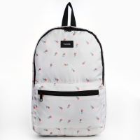 Рюкзак школьный текстильный &laquo;Цветы&raquo;, 42х14х28 см, цвет белый