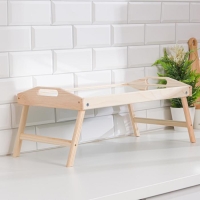 Столик для завтрака складной, 50&times;30см, с ручками, зеркало