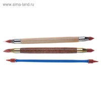 Набор резиновых кистей, 3 штуки, двусторонние