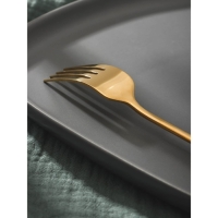 Вилка столовая из нержавеющей стали Magistro Elegance, 21&times;2,5 см, на подвесе, толщина 2 мм, цвет золотой
