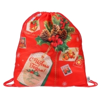 Новый год. Сумка под сладости 290 х 340 мм, &laquo;С Новым годом&raquo;, посылка (мягкий полиэстер плотностью 210D)