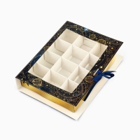 Коробка под 12 конфет с ячейками &laquo;Космос&raquo; 18.5 х 13.5 х 3.5 см